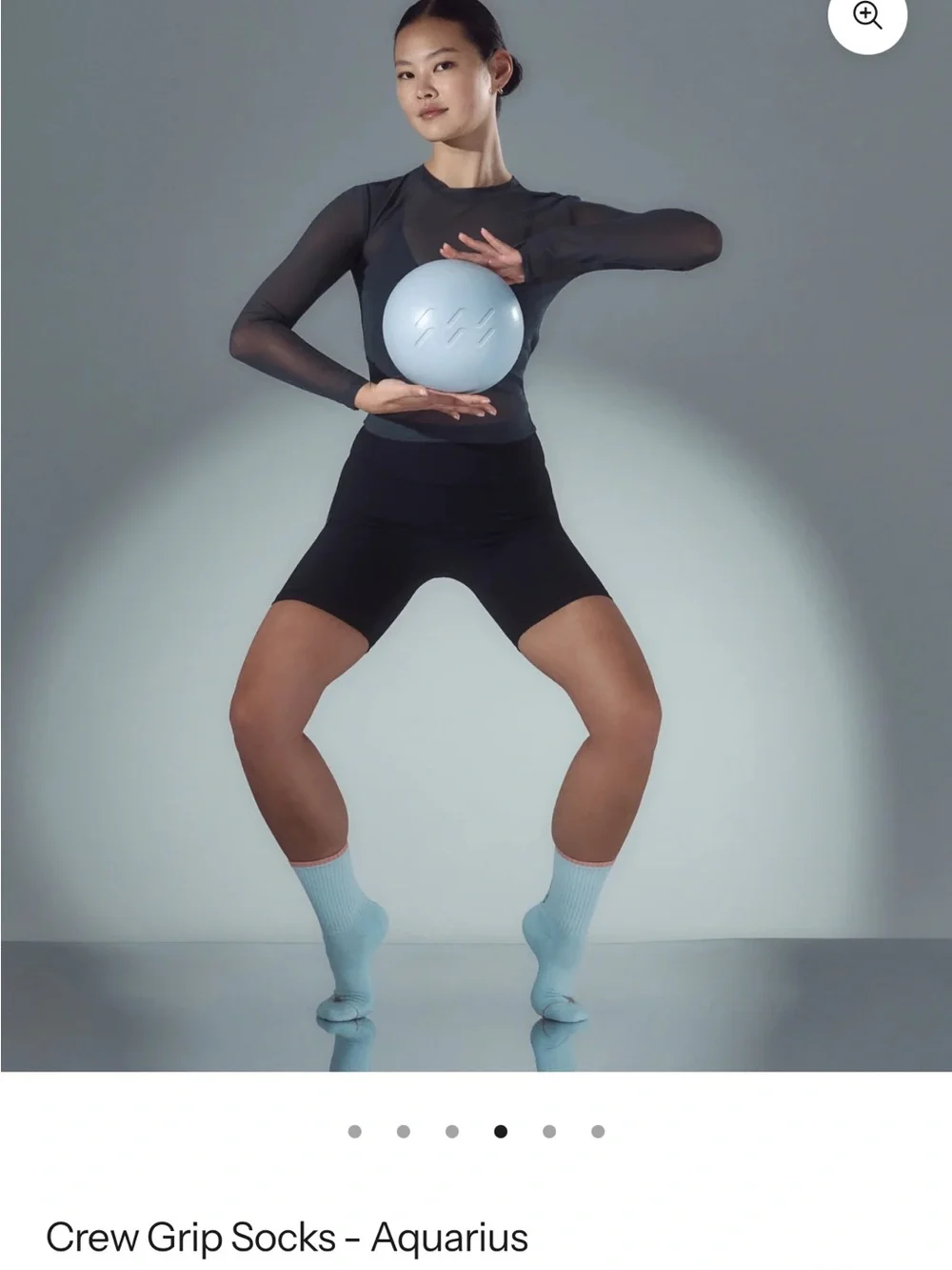 Women’s Crew Grip Socks in Light Blue (Aquarius)
